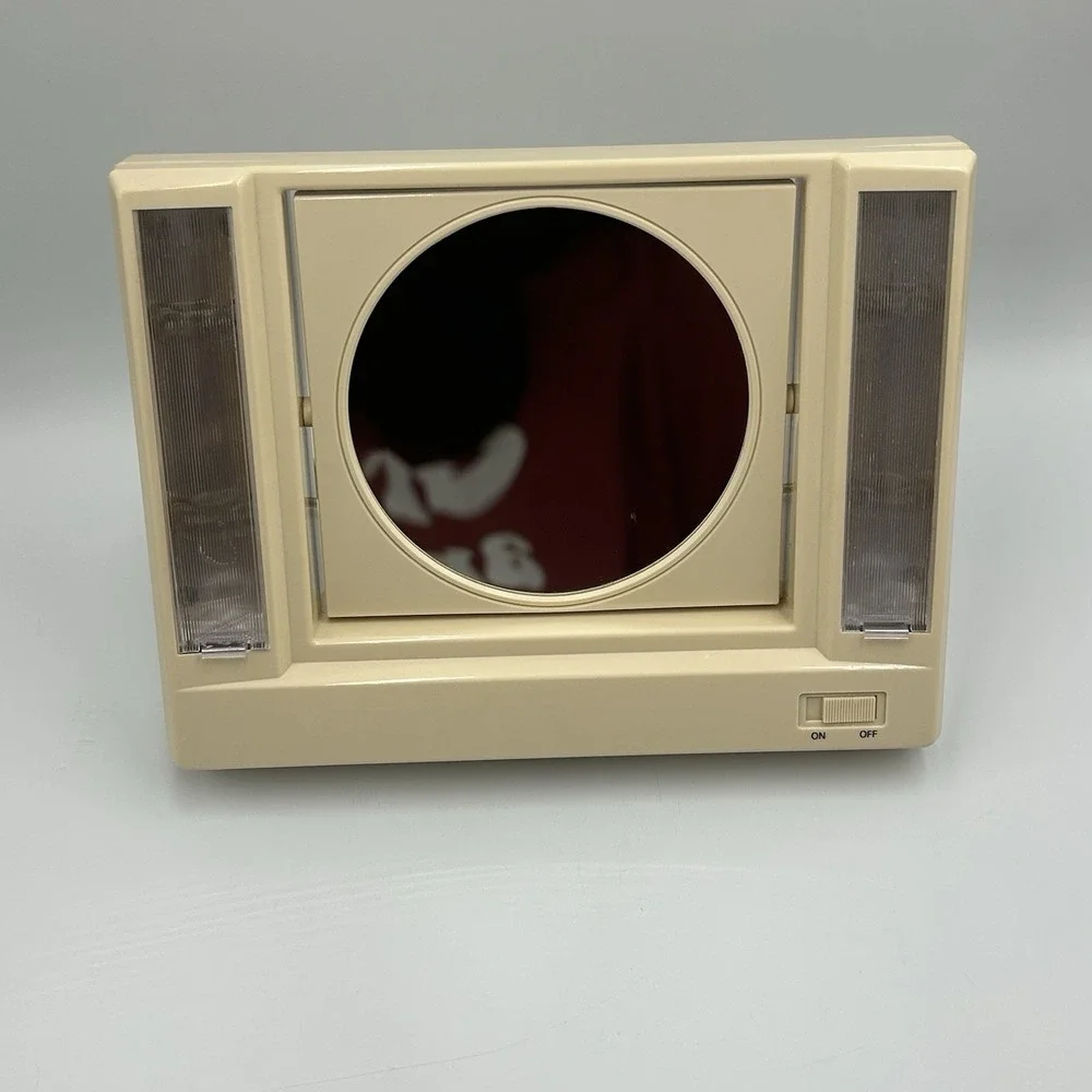 Vtg 1986 Avon Reflections of Beauty Lighted Magnifying Make-Up Mirror Dual-Sided